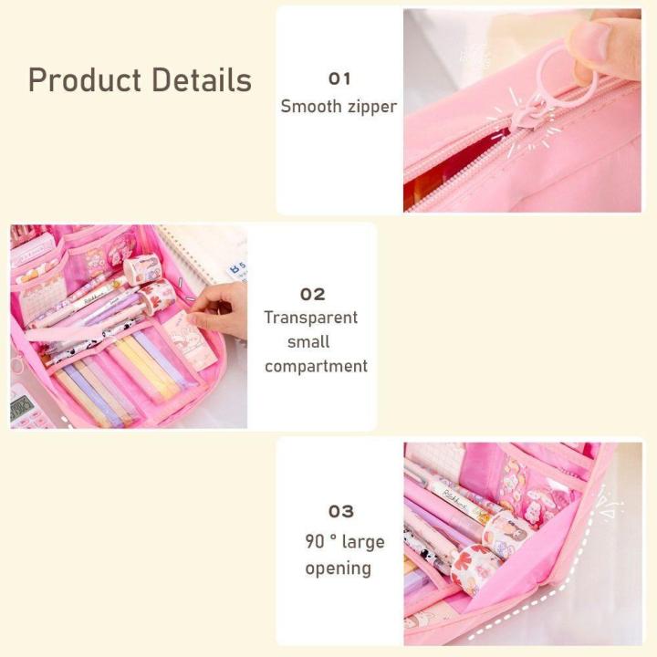 Canvas%20Pencil%20Case%20Trendy%20Beige/Green/Pink/Blue/Black%2023.5*5.3*17cm%20Pen%20Bag%20Dopamine%20Girls%20Pencil%20Case%20for%20School%20Supplies%20Stationery%20Storage%20Students%20Teenagers%20Gift%20Option%20-%20Image%205