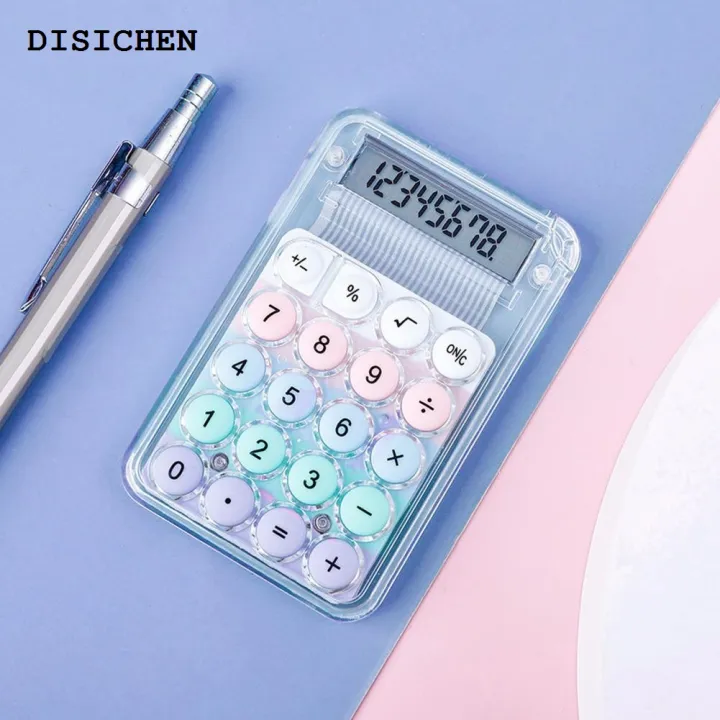 DISICHEN%20Profesional%20Mini%20Pocket%20Calculator%20Portable%20Handheld%20Calculator%20with%20Lcd%20Display%20Big%20Round%20Button%20for%20Student%20Exam%20Study%20Office%20Work%20Mini%20-%20Image%205