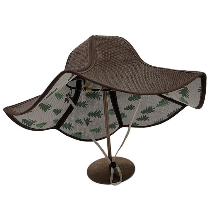 Practical Hats Practical Foldable Straw Hat Large Eaves Sun Protection Hexagonal Hat ...