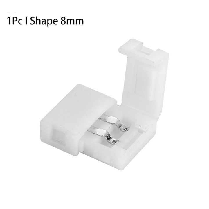 1/5/10Pcs%20Free%20Welding%20Solderless%20Clip-on%20Coupler%20PCB%20LED%20Strip%20Connector%202Pin%208mm%2010mm%20-%20Image%209