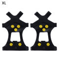 10 Steel Anti Slip Studs Ice Cleats Snow Silicone Shoe Spikes Crampons for Hiking Shoes. 