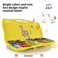 25-Note Glockenspiel Xylophone: Colorful Metal Keys, Portable, Perfect for Beginners. 
