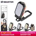 COB Magnetic Work Light Strong LED Flashlight Rechargeable Camping Waterproof Emergency Folding Floodlight With Power Display. 