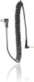 3.5 mm to Male Flash PC Sync Cable, 14 Inch Coiled Cord with Screw Lock. 