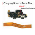 For Xiaomi Redmi Note 8 Pro USB Charging Dock Port Board with IC Connector Main Motherboard Flex Cable. 