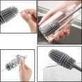 Long Handle Silicone Bottle Cleaning Brush-12.5". 