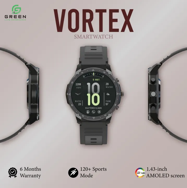 Green%20Vortex%20Metallic%20Fitness%20Smartwatch%20%7C%201.43"%20Super%20AMOLED%20Display%20%7C%20Bluetooth%20Calling%20%7C%20IP67%20Water%20Resistance%20%7C%20123%20Sports%20Modes%20%7C%20%20Luxury%20Sporty%20Design%20%7C%20BLE3.0%20+%205.3%20BT%20Version%20%7C%20380Mah%20Battery%20%7C%20Low-Power%20Consumption%20Mode%7C%2030%20Days%20Stand%20By%20Back%20Up%20-%20Image%203