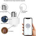 2 Pack Tuya Smart Life Wifi Smart Light Bulb Socket Adapter E27 Switch Lamp Base Holder for Alexa Home. 