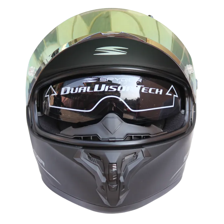 Spyder%20Rouge+%20Plain%20Matt%20Black%20Full%20Face%20Motorcycle%20Helmet%20-%20Image%202