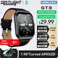 Wenefang [World Premiere]Global Version BLACKSHARK GT3 Smart Watch 1.96'' New Curved Amoled Display Support Bluetooth Call 100+ Sport Modes. 