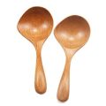 NAMUNY 6X Small Wooden Spoons & 2 Pcs Wooden Soup Ladle Long Handle Large Spoon Wood Scoop Kitchen Serving Spoon. 
