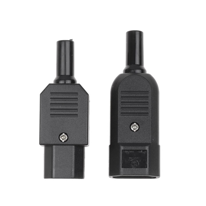 1Pc 16A 250V Straight Cable Plug Connector C13 C14 Female Male Plug Rewirable Power Connector 3 Pin AC Socket Industrial Plug Taotai