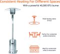 Outdoor Propane Patio Heater With Wheel, Commercial & Residential Stainless Steel(18 X 89). 