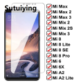 Sutuiying 9D Full Cover Protective Glass For Xiaomi Mi Max 2 3 Tempered Screen Protector Mi 8 Pro A2 Lite 6 6X Protection Glass Film Case. 