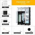 12 Cube Storage Organizer With Shoe Rack Closet Portable Wardrobe Combination, Modular Cabinet For Space Saving. 
