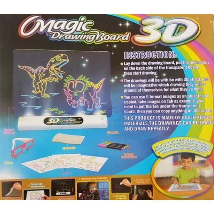 Magic 3D Drawing Board For Kids-Multicolor