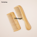 Difutagui 2pcs Natural Bamboo Wooden Hair Comb Set Anti-Static For 2025 2025 New Women Round Wide Tooth Wood Comb Hair Brush women. 