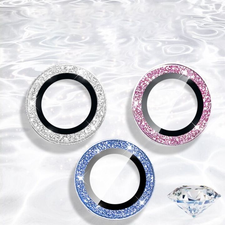 Diamond Gliiter Bling Lens Protection Anti-Scratch Film Phone Lens Protective Film For iPhone 16 15 14 13 Pro Max 13 MINI 12 11