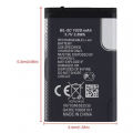Authentic Nokia BL-5C 1020mah Li-on Battery for 5130 n70 7610 6630 6600 And Speaker Battery BL5C BL 5C. 