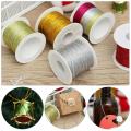 20/100 Meters Gold Silver Red Tag Line Bracelet Making Tying Rope Packaging Thread Metallic Cord Tinsel String Christmas Strap Ribbon. 
