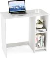 Kamakhya decor Small Desk, Computer Table with 2 Compartments, PC Table, Desk for Small Spaces, White, 80 x 40 x 74 cm. 