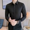 Fashion Soft Long Sleeves Summer Cotton Solid Casual Shirt For Men - Black And White | Fashion Summer Shirt For Men. 