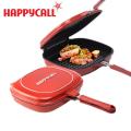 Red/Black Happy Call Non Stick Double Sided Fry/Grill Pan. 