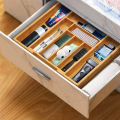 ARELENE Bamboo Expandable Drawer Organizer, Silverware Organizer for Kitchen, Silverware, Cutlery and Makeup Drawers.. 