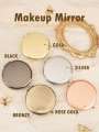 1PC Round Button Double Sided Makeup Mirror Holiday Birthday Party Wedding Gift for Sister Auntie Mum Lightweight. 
