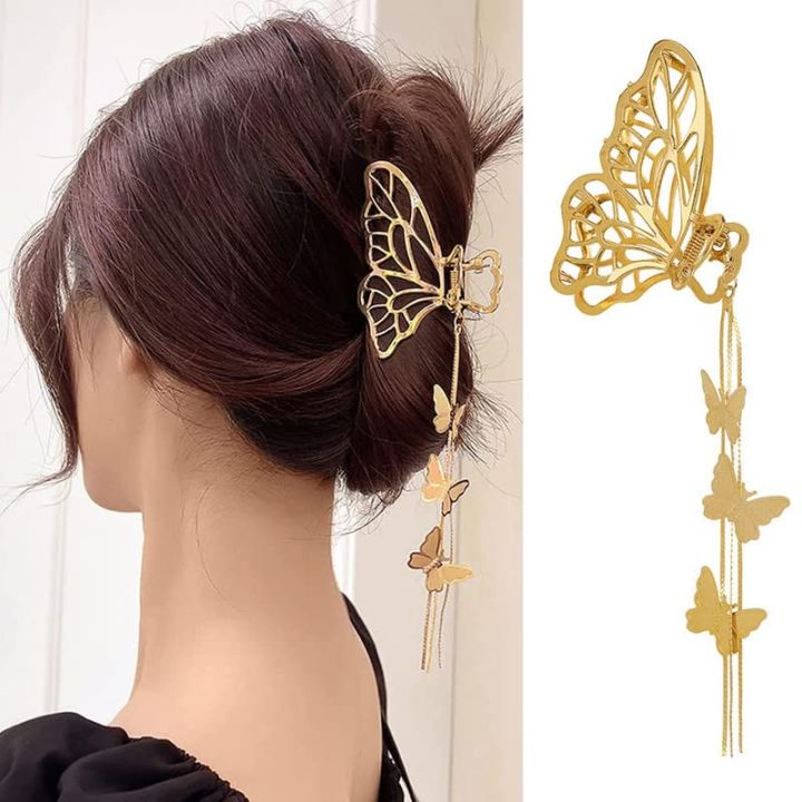 Butterfly Metal Hair Claw Clip For Women