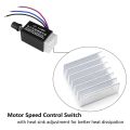 NAMUNY 1Pc Motor Speed Regulator DC 12V/24V 10 a Motor Speed Controller Switch for Car Truck Fan Heater Control. 