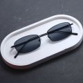 Rectangle Metal Frame Sunglasses For Men & Women. 