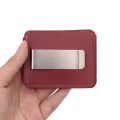 Portable Handmade Leather Pen Holder Double Slot with Metal Clip Pencil Organizer Durable Anti-lost Pen Sleeve Travel. 