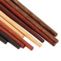 5 Pair Elegant Wooden Portable Chopsticks Paint Free Wax Free Wooden Chopstick Smooth Copper Inlaid Head Dining Chopsticks Hotel. 