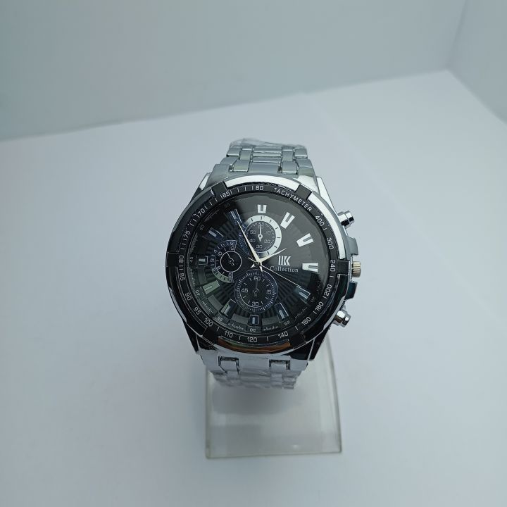 Black%20Dial%20Round%20Fancy%20Watch%20For%20Men%20Quartz%20Moment%20Fashionable%20Wrist%20Watch%20-%20Image%203