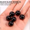 Cluellp-10 Pcs Marbles 16mm glass marbles Knicker glass balls decoration color nuggets toy black. 