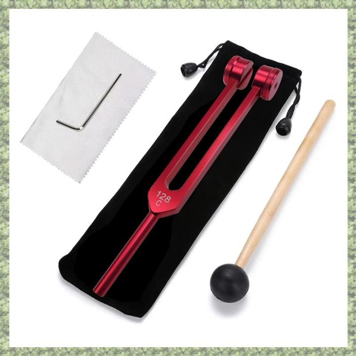 128 Hz Tuning Fork Weighted Red Tuning Forks Kit for Healing 128 Hz Slider Tuning Fork Set