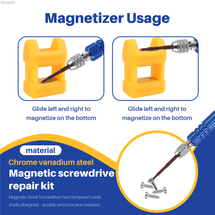 Uonevic You Screw odd Magnetic Fullha 6-in-1 Micro Screwdriver Kit, Small Screwdriver High Quality Set, perfect for fans of mobile phones, watches, glasses, etc