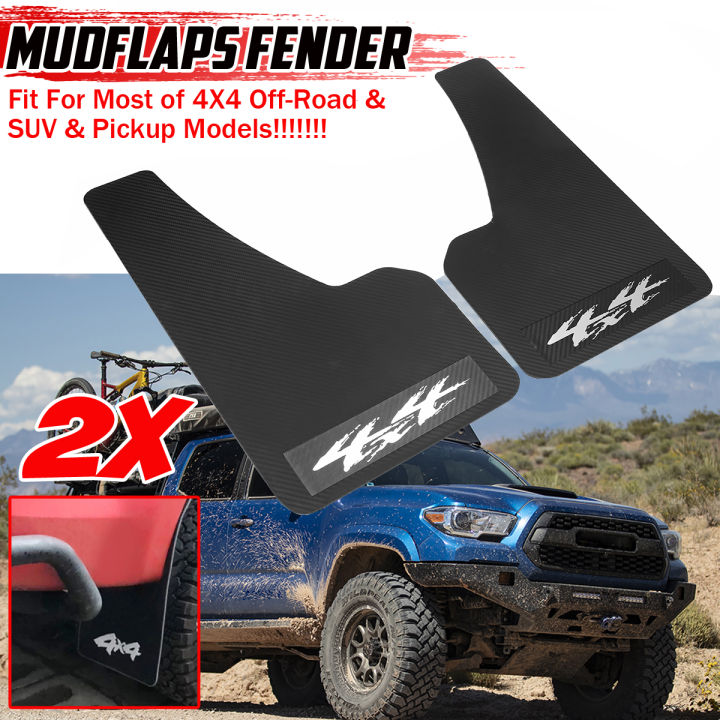 Xukey Universal Mud Flaps - Front & Rear Splash Guards For Pick-Up Trucks (Black Plastic)