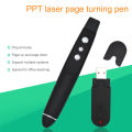 Wireless Presenter with Laser Pointer - Presentation Remote Control for PowerPoint Slides - 2.4GHz USB Dongle - Storage Pouch. 
