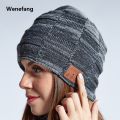 Wenefang 【New Innovation】Wireless Bluetooth Music Hat Beanie Cap Earphone Headphone Smart Headset Speaker With Mic Sport Knitted Hats Best. 