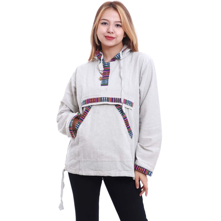 Cotton Summer Light Hoodie for Men and Women, Bhutani Border
