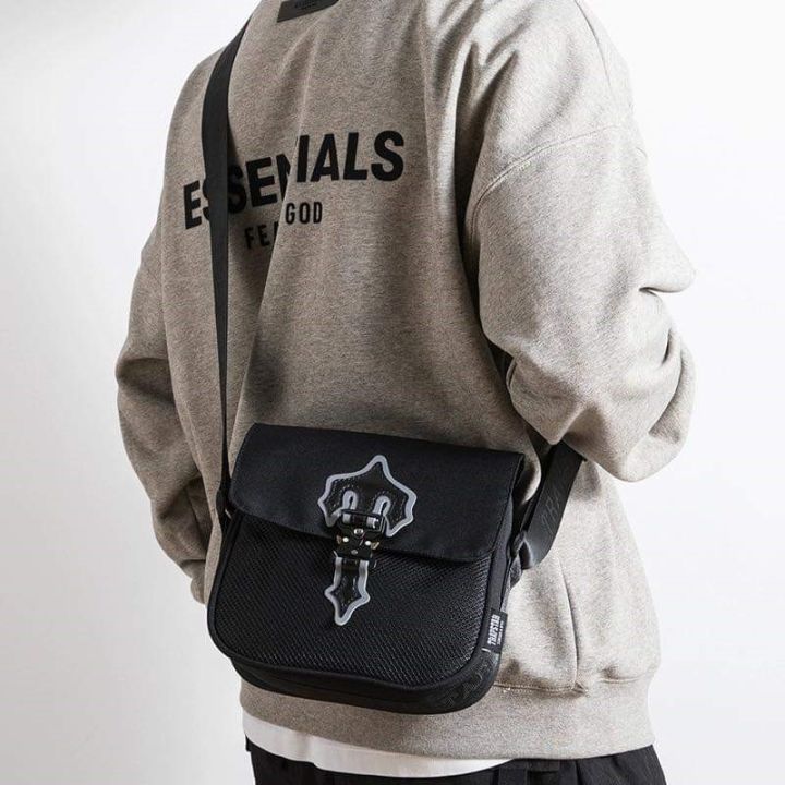 Classic Vintage Portable mini Trapstar Casual Shoulder Crossbody Bag For Men