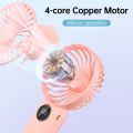 Portable Mini Handheld Electric Fan Support 5 Adjustable Wind Speed. 