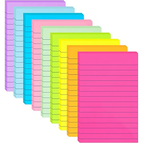 KitabKalam%20Lined%20Sticky%20Notes%20Pads%204*6%20inch%20(5%20Bright%20Assorted%20Colors)%20-%20Image%202