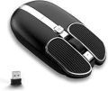 M203 2.4G Wireless Optical Mouse Bluetooth Compatible Dual Mode Rechargeable USB Silent for PC Laptop White. 