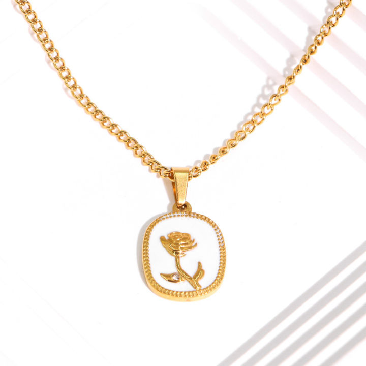 Women's%20Shirt%20Versatile%20StyleIns%20Clavicle%20Women's%20Necklace%20Rose%20French%202025%20New%20%5BValue%20for%20Money%5D%20Water%20Drop%20Niche%20Design%20Fashion%20Chain%20ColdT%20Pendant%20-%20Image%203