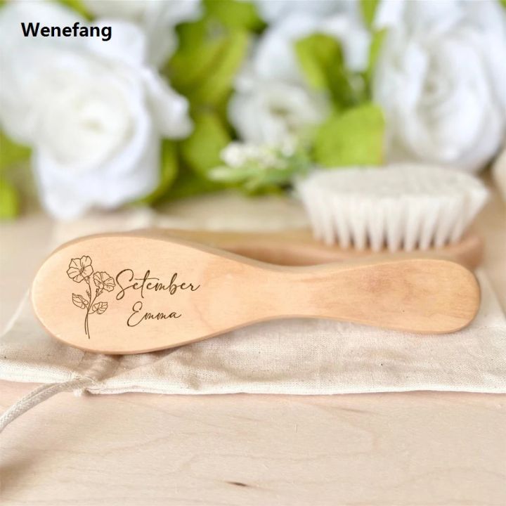 Wenefang%20Personalized%20Baby%20Hairbrushes%20Custom%20Birthday%20Flower%20with%20Name%20Wood%20Infant%20Hair%20Brush%20Birth/Baptism/Birthday%20Baby%20Shower%20Gifts%20-%20Image%206