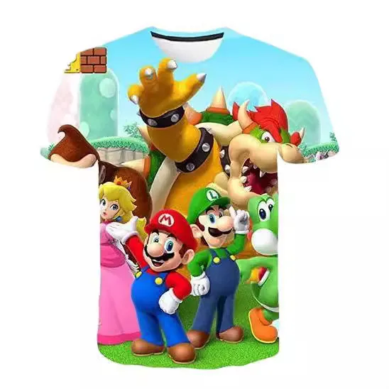 Super%20Mario%203D%20World%20Print%20T-Shirt%20Cartoon%20series%20summer%20new%20loose%20casual%20breathable%20short-sleeved%20top%20-%20Image%204