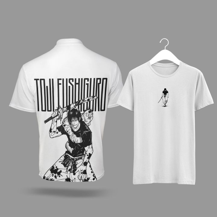 Toji Fushiguro Anime Printed T-Shirt –white Tshirt